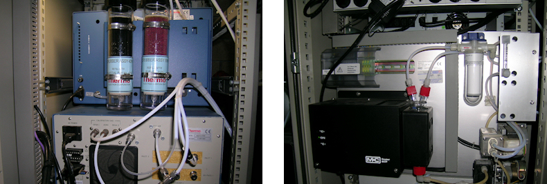 Continuous measurement equipment and a gas sample collector